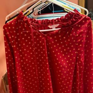 Time and true Red/gold design shirt